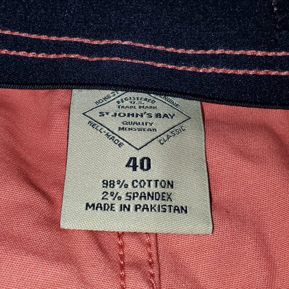 BNWT St Johns Bay Shorts Men's Tropical Rose Size 40 Shorts Comfort Stretch - Picture 2 of 8